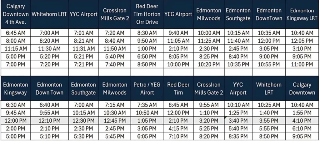 Bus from Calgary to Red Deer – Tickets, Schedule & Prices